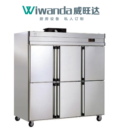 天津亚新厨房设备六门冰柜